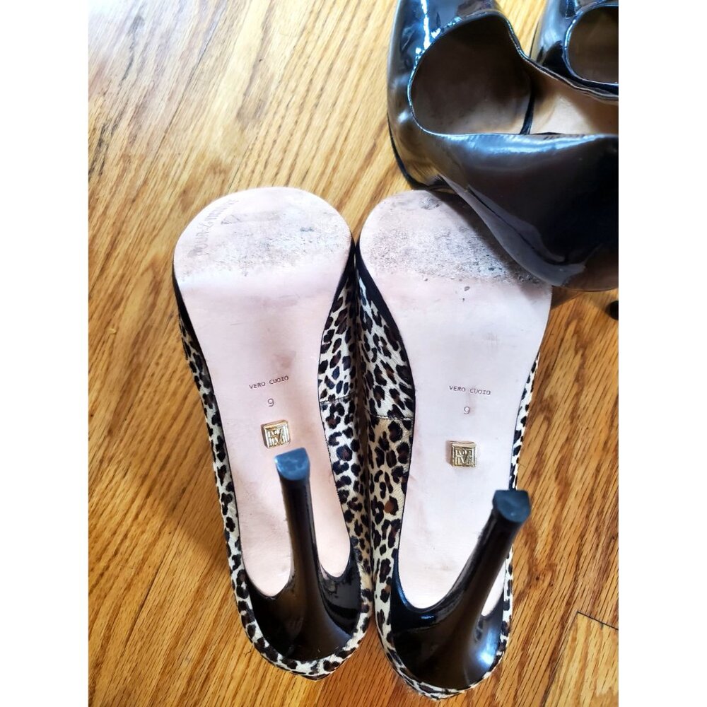 Lot of 2 Womens High Heel Pumps Leopard Print & Black Patent 5-Inch Heels Size 9 - Picture 12 of 16